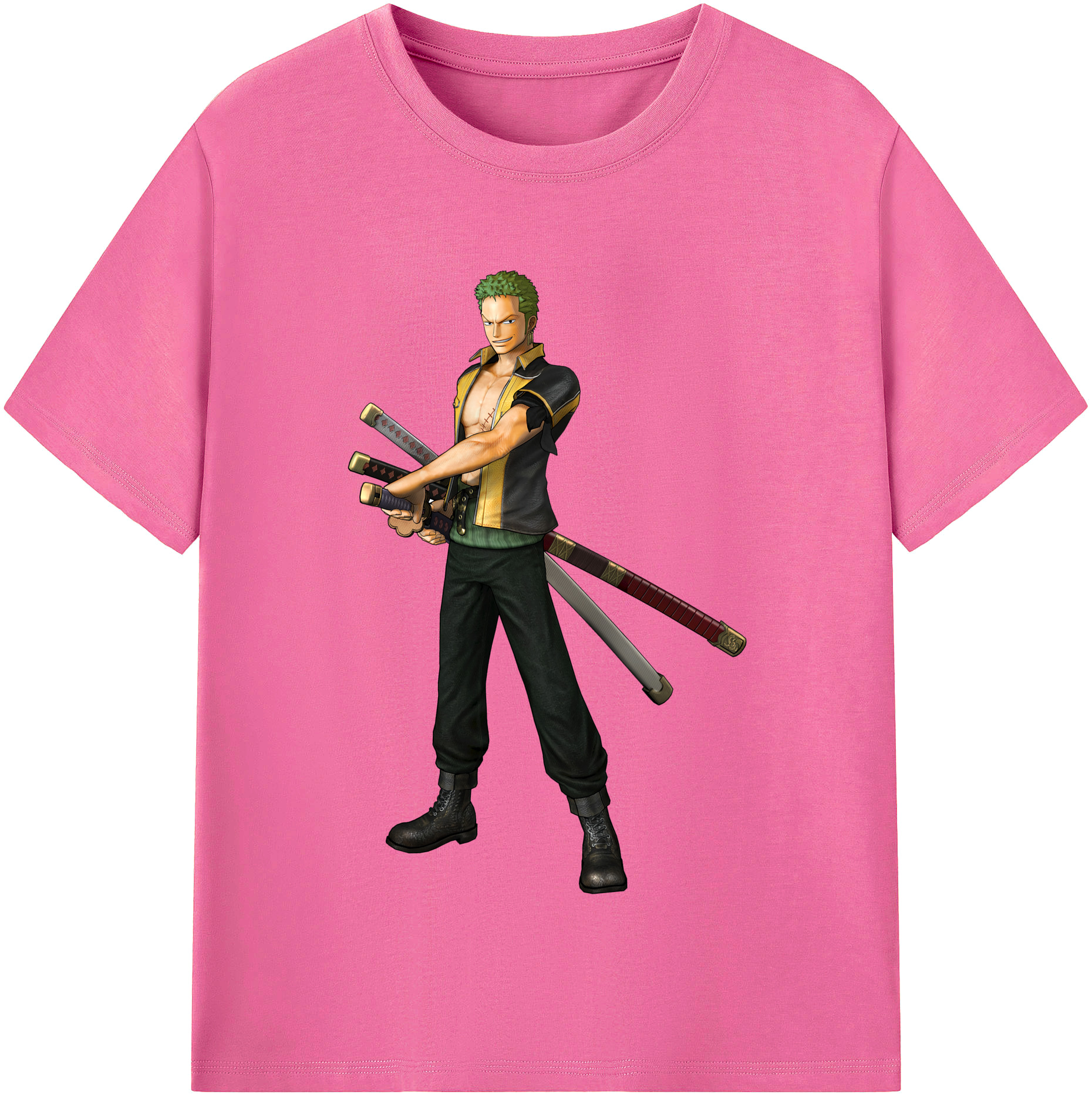 ワンピース ロロノア・ゾロ ONE PIECE Roronoa Zoro レディースカジュアルプリントTシャツ（綿100％）